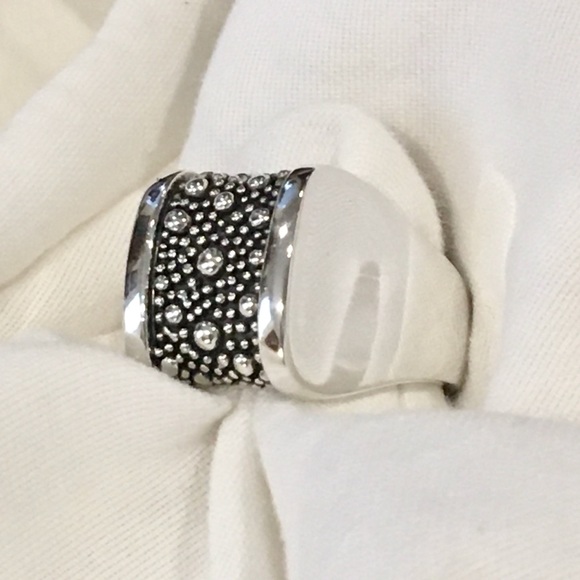 MICHAEL DAWKINS Starry Night Sterling Silver Ring Sz 8 - Picture 3 of 15